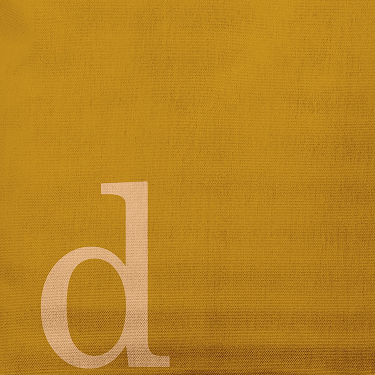 Simply Daisy 16" x 16" Modern Monogram Decorative Throw Pillow, Autumn Gold