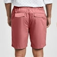 thumbnail image 3 of Zimjoy Shorts for Men Classic-Fit 5" Shorts Lightweight Quick Dry Button Cargo Shorts Elastic Waist Outdoor Golf Work Travel Beach Pants, Red L, 3 of 4