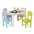 thumbnail image 5 of SALE CLEARANCE Children's Wooden Table And Chair Set Colorful (One Table With Four Chairs), 5 of 7