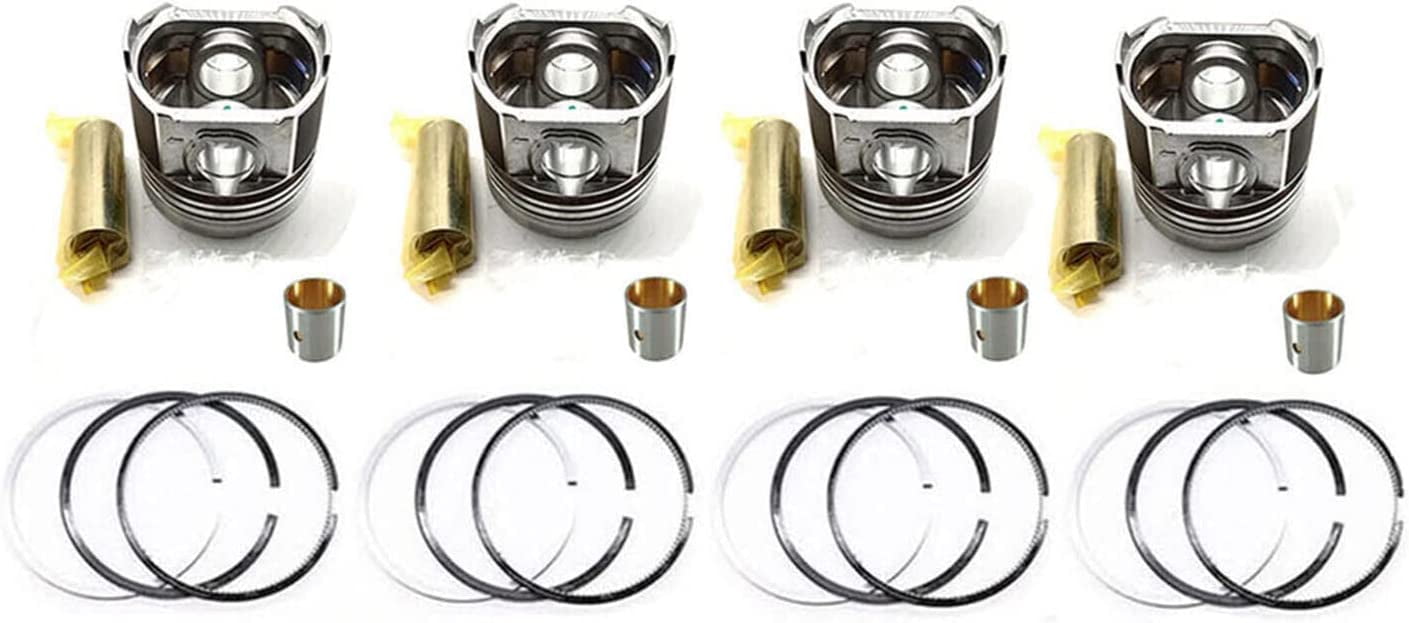 Seapple 4 Sets Piston Kit + Ring Compatible with Yanmar 4TNV88 Engine