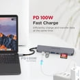 thumbnail image 2 of [Hub USB C] Adaptador multipuerto 7 en 1 GIGASTONE para iPad, MacBook Pro Air con divisor HDMI 4K, Thunderbolt PD de 100 W, lector SD/microSD, 2 of 3