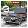 thumbnail image 6 of Dump Truck Tarp 7x14 ft PVC Coated Mesh Cover - Heavy Duty Black Dump Trailer Tarp with Grommets - Fits Electric/Manual Systems, 6 of 7