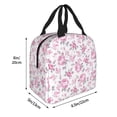 thumbnail image 2 of Yiaed Rose Flowers Print Insulated Lunch Bag Reusable Cute Tote Lunch Box, Leakproof Cooler Lunch Bags for Work Office Travel School Picnic, 2 of 5