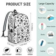 thumbnail image 5 of Pet Paw Print and Bone Backpack for School,Cute School Bag,Schoolbag with Adjustable Shoulder Straps & Padded Back,15.7"x11.8"x5.5", 5 of 5