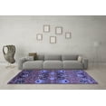 thumbnail image 3 of Ahgly Company Machine Washable Indoor Rectangle Oriental Blue Industrial Area Rugs, 2' x 3', 3 of 4
