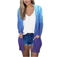 thumbnail image 2 of Cárdigan de manga larga para mujer, estampado informal, blusa con bolsillo, cárdigan, abrigo para mujer, 2 of 5
