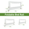 thumbnail image 6 of VIKUA  46in Baby Bed Rail,  Swing Down  Bed Rail for Toddlers,for, Twin, Full, Bed Guard Rail for Toddlers, Grey, 6 of 7