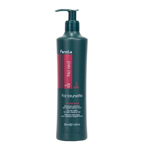 Fanola No Red Mask | Remove Red Tones & Reflections | For Natural or Coloured Brown, Chestnut, or Auburn Hair