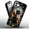 thumbnail image 3 of Case for iPhone 16, 2 in 1 PC Hard Shell & Silicone Inner Bumper, Anti-Scratch Full-Body Cover Shockproof Slim Design- Gothic Black Dragon, 3 of 7