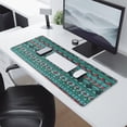 thumbnail image 2 of Long Mouse Pads for Desk,Turquoise Boho Tribal Triangles and Arrows Desk Mats on Top Of Desks, Desk Mouse Pad Extra Large with 3mm Non-Slip Base and Stitched Edge for Gaming,Work,Home 31.5"x11.8", 2 of 5