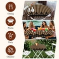 thumbnail image 7 of Brown Black Plaid Round Tablecloth, Fitted Table Cover with Elastic for 55"-60" Round Tables, Vintage Rustic Star Buffalo Check Table Cloth Outdoor Indoor Dinning Party Waterproof Tablecloths, 7 of 7
