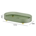 thumbnail image 3 of Green Clear Drying Tray 15x8.8 Inch Non Slip Kitchen Countertop Mat for Dishes,Cups,PET+ABS Drip Tray with Removable Top Easy,No Water Pooling 1PC, 3 of 6