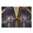 thumbnail image 1 of Vintage Cutting Board, Sci Fi Style Modern Road Tunnel Urban Life Show City Image, Decorative Tempered Glass Cutting and Serving Board, Large Size, Purple and Yellow, by Ambesonne, 1 of 1