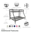 DHP Dusty Twin over Full Metal Bunk Bed with Secured Ladders, Black