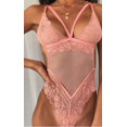 thumbnail image 1 of VISgogo Lencería de encaje sexy para mujer, mono transparente floral ahuecado, mameluco para dormir con cuello en V profundo VISgogo moda, 1 of 7