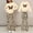 Beige, variant on Spazoro Girls Outfit Set, Loose Fit Crewneck Animal Print Elastic Waist Long Sleeve Flared Leg Casual Graphic Top and Pants 2 Piece Outfits Black Size 11-12