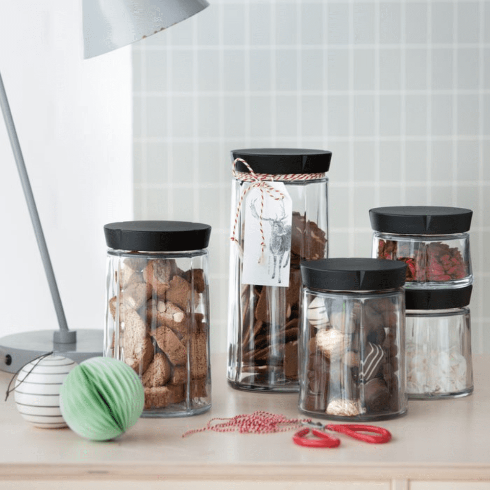 Rosendahl Grand Cru Storage Jar, 33.8 oz - 1 Piece, Clear/Black