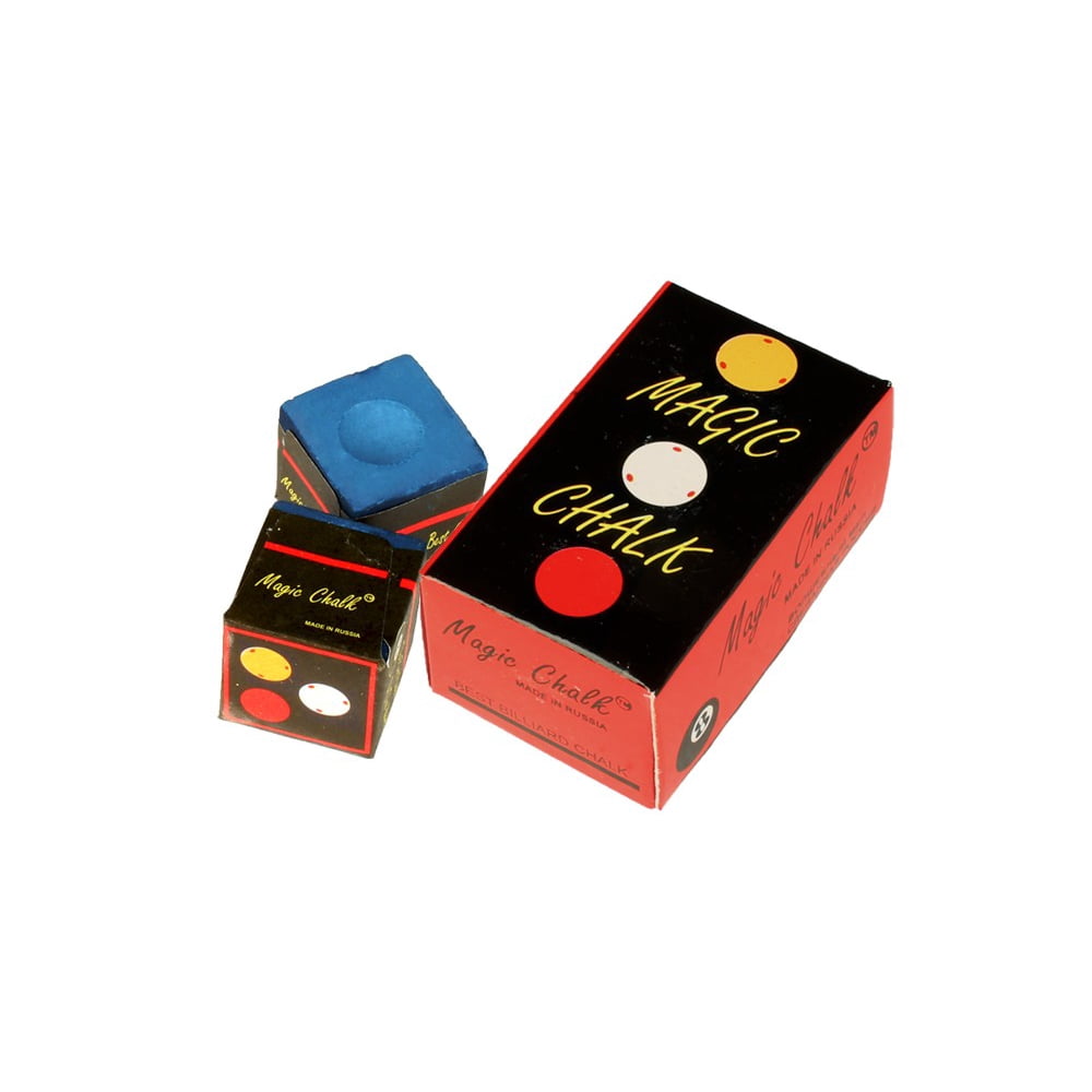 Russian Magic Billiard Pool Cue Chalk 1 Box (2 Cubes) Blue For