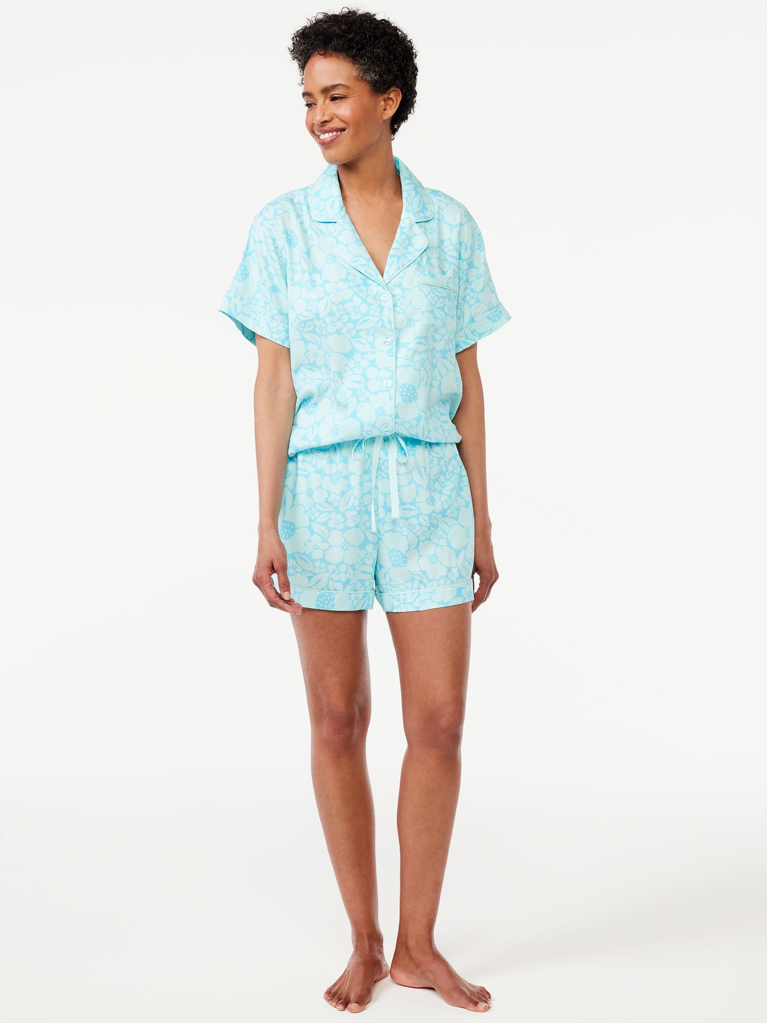 Joyspun Women's Woven Sleep Shorts, Sizes S to 3X