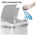 thumbnail image 2 of Drevy 2.5 Gallon Sensor Trash Can with AbsorbX Odor Filter and Air Freshener, 9.5 Liter Pearl White Touchless Wastebasket Bin for Bathroom, Bedroom and Office, 2 of 6