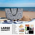 thumbnail image 4 of Large Beach Bags Water-resistant Sandproof - Paisley Pattern No.9018 Cute Beach Tote Bags for Women with Zipper, 4 of 6