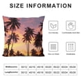 thumbnail image 5 of Fenyluxe Palm Trees Sunset Sky Fashion Style Dirt-Resistant Throw Pillow Covers for Couch Sofa Bed Living Room Bedroom Pillow Case Printed on Both Sides 1PC 18x18in, 5 of 5
