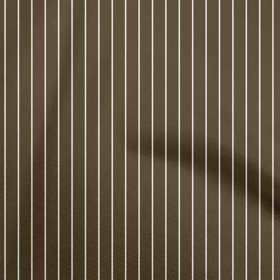 oneOone Cotton Poplin Brown Fabric Stripes Quilting Supplies Print Sewing Fabric By The Yard 56 Inch Wide