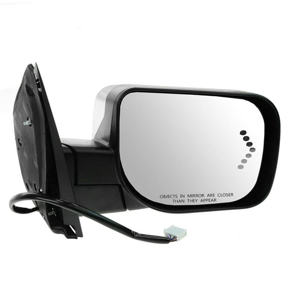 TRQ Mirror Power Heated Memory Turn Puddle Light Chrome RH for QX56 Armada Titan MRA08351 Fits select: 2007-2009 NISSAN TITAN, 2006-2007 NISSAN ARMADA