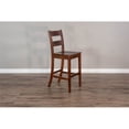 thumbnail image 3 of Sunny Designs Tuscany 30" Mahogany Wood Ladderback Barstool in Medium Brown, 3 of 7