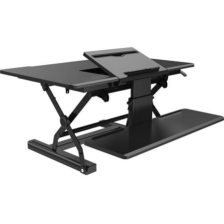 Loctek Ple36 36 Sit Stand Desk Riser Black Walmart Com