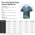 thumbnail image 3 of Kuqiui Majestic Deer Mountain Lake Pattern Men's Casual Button-Down Shirts Hawaiian Shirt Short Sleeve-X-Large, 3 of 5