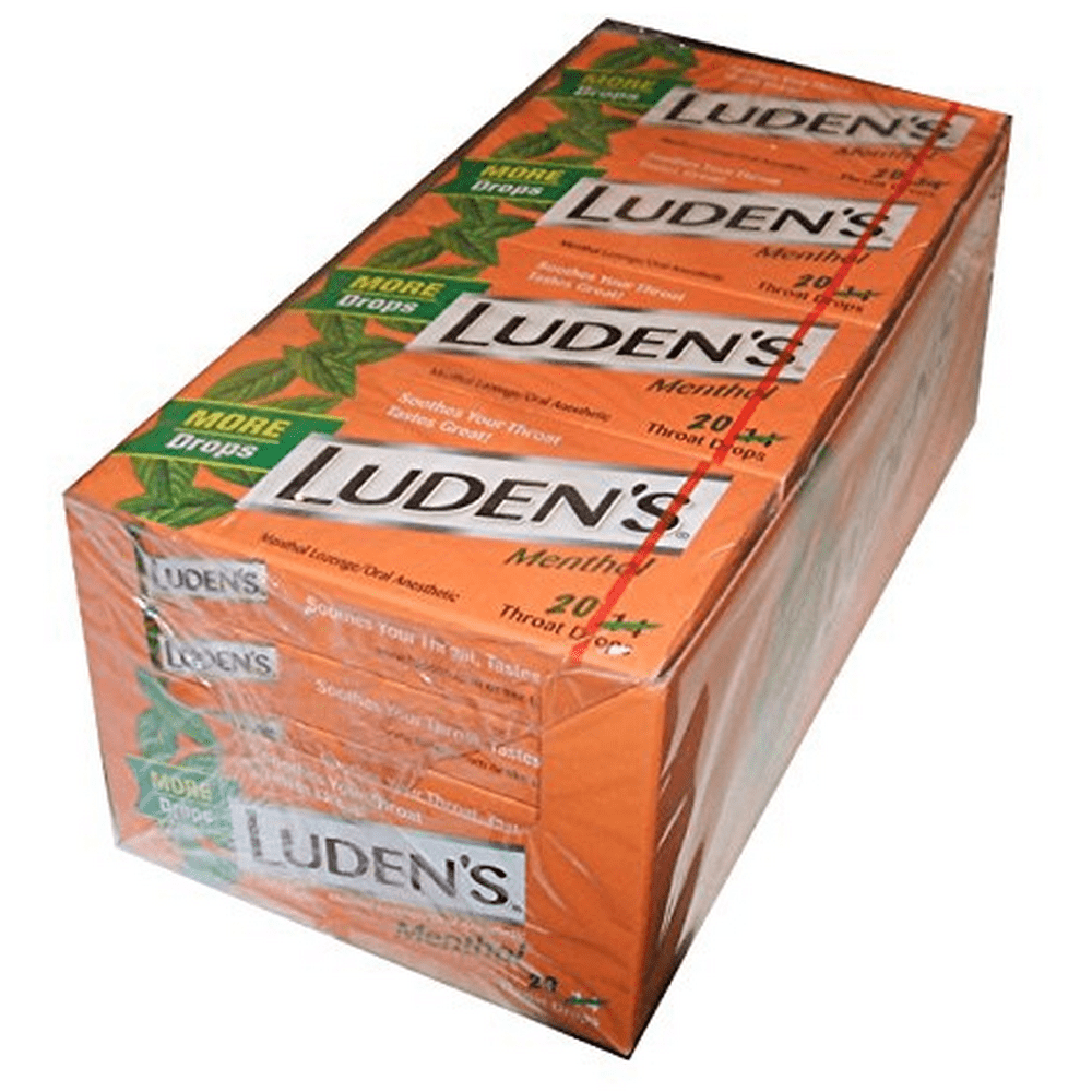 Ludens Great Tasting Original Menthol Throat Drops 20 Drops/box, 40 Boxes