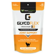 VetriScience GlycoFlex Stage 3, Advanced Strength Hip and Joint Supplement for Cats, Chicken Liver Flavor, 60 Bite-Sized Chews