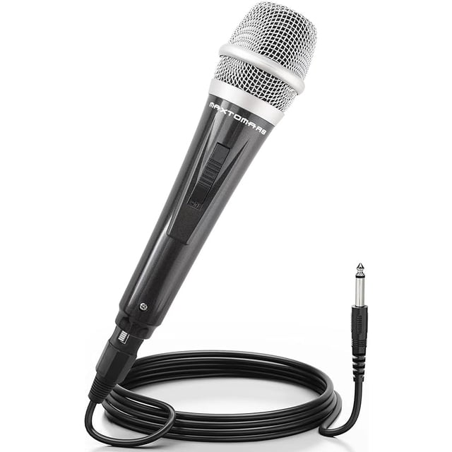Micrófono para instrumentos musicales Micrófono dinámico para cantar con cable XLR Micrófono portátil de 12 pies para karaoke, discursos, bodas, escenarios y actividades al aire libre
