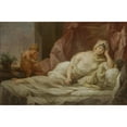 thumbnail image 2 of Marcello Bacciarelli 18x13 Black Ornate Wood Framed Double Matted Museum Art Print Titled - Portrait of Anna Lampel (D. 1800), Actress (1800), 2 of 5