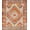 Rust Orange Gray, Pattern 3, variant on ODIKA 9'x12' Washable Area Rug Kilim Vintage Navy Distressed Aged Boho Faded Border Geometric for Master Suite, California King, Under Bed, Non-Shedding, Easy Care