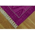 thumbnail image 7 of Casavani Hand Block Printed Purple Cotton Living & Dining Room Carpet Outdoor Patio Rug 9x15 feet, 7 of 7