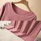 thumbnail image 4 of Minnieouse Ropa interior de fondo para mujer, lencería gruesa cálida para niñas, Tops de capa Base de cuello de manga larga de Color Ropa interior Color de piel METRO, 4 of 6