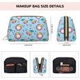 thumbnail image 5 of Picia Gnome Pool Party Print Leather Makeup Bag Make Up Bag Travel Toiletry Bag for Her Girlfriend Teacher Teen Girl Gifts, 5 of 8