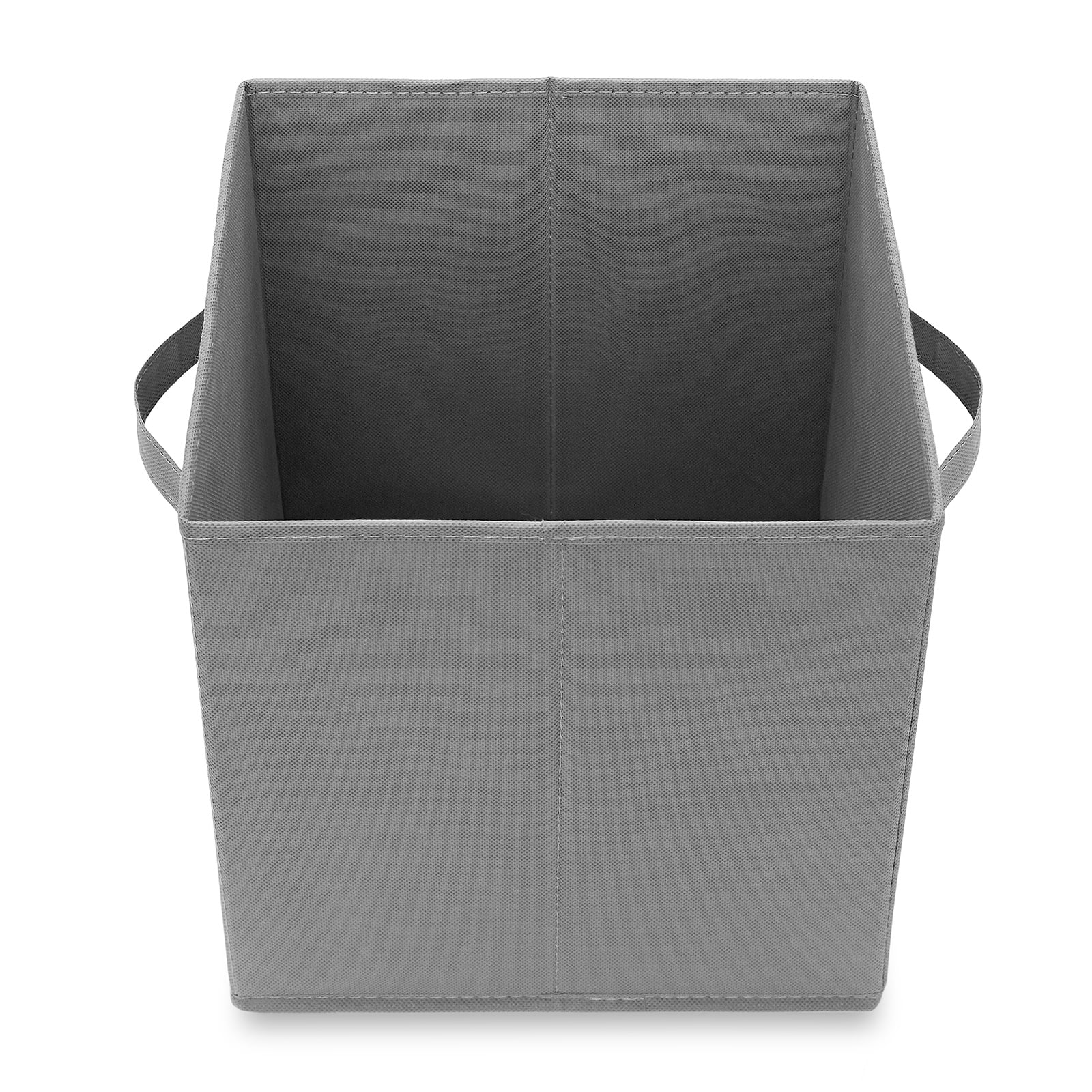 Casafield Set of 6 Fabric Storage Cube Bins, Gray - 11" Collapsible Foldable Cloth Baskets for Shelves and Cubby Organizers