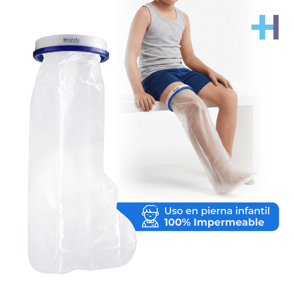 Protector Impermeable para Yeso de Pierna Infantil - Marca Handy