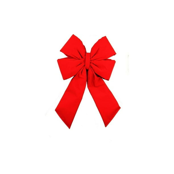 20" Red Solid Commercial Outdoor Christmas Bow Decor