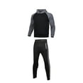 thumbnail image 2 of Shuttle tree Men Track Suits Sets Color Block Hoodie Sweatshirt Joggers Sweatpants Warm Sportswear, 2 of 5