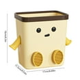thumbnail image 3 of AuroraX Mini Desk Trash Can 2.3L Cute Beige Wastebaskets Plastic Modern Garbage Bin for Office and Home, 3 of 6