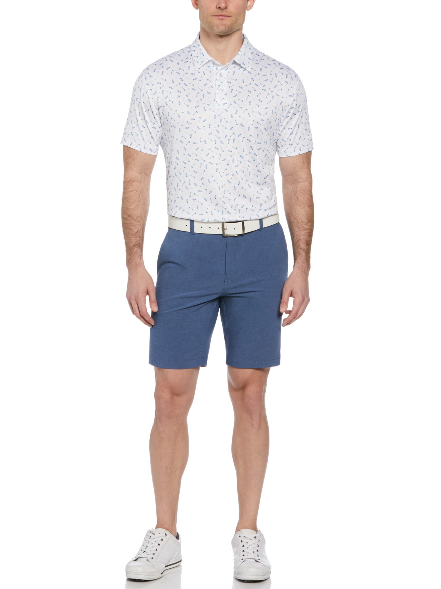 Ben Hogan Men's and Big Men's Golf Conversational Print Golf Polo Shirt, up to Size 5X