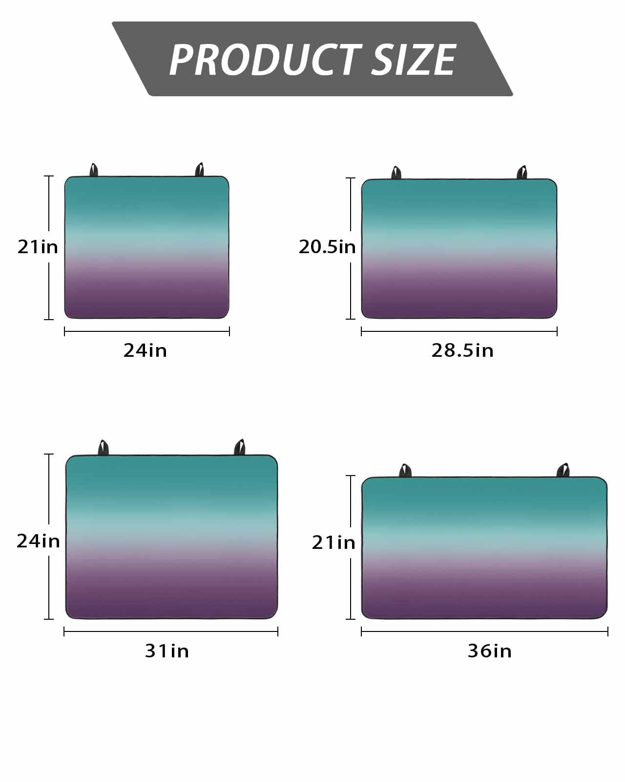 Stove Top Covers for Electric Stove, Teal Purple Ombre Glass Stovetop Cover Protector, Turquoise Gradient Modern Abstract Art Induction Cooktop Protector Oven Mat for Kitchen Countertop 31"x24"