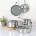 thumbnail image 2 of Juego de Utensilios de Cocina Martha Stewart Acero Inoxidable Cerámica Antiadhereente, 2 of 7