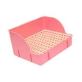 thumbnail image 3 of balikha Corner Litter Pan Pee Pan Tray Bedpan Cage Toilet Bedding Box Pet Toilet for Hamster Rats Cage Accessories Pink, 3 of 9
