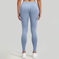thumbnail image 7 of Ke1Clo Women High Waist Yoga Pants Full Length Stretchy Skinny Gym Leggings Tights Casual Breathable Athletic Running Fitness Workout Tights Light Blue M, 7 of 7