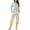 Yellow, variant on Wancir Women Pajama Sets Two-Piece Nightwear Short Sleeve Sleepwear 1/4 Button Down Pj Lounge Sets with Long Pants